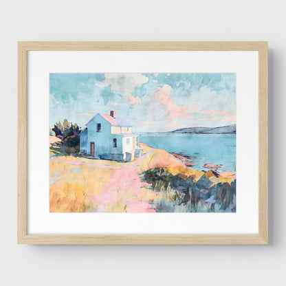Coastal Cottage Art Print