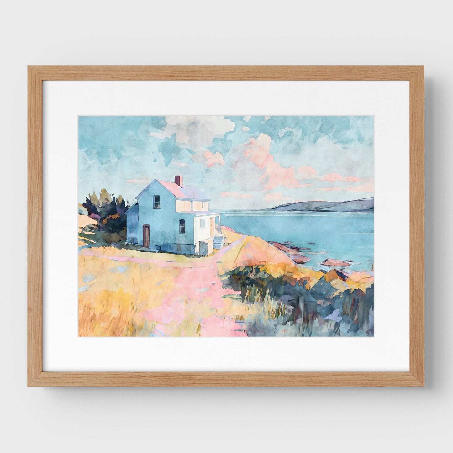 Coastal Cottage Art Print