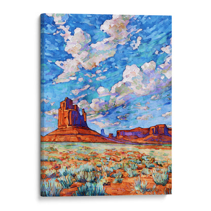 Colorful Monument Valley Watercolor Print