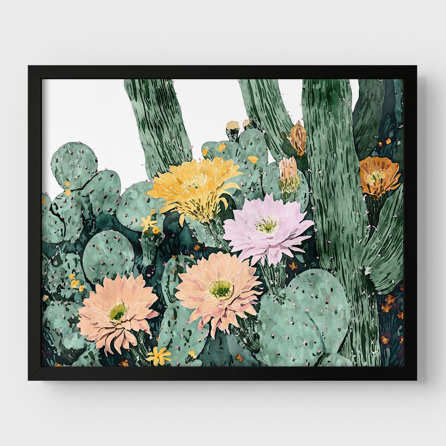 Cactus Bloom Watercolor Art Print