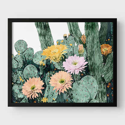 Cactus Bloom Watercolor Art Print