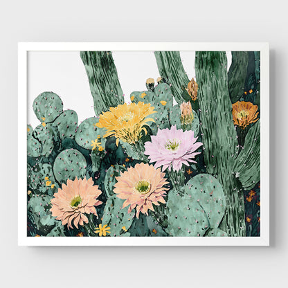 Cactus Bloom Watercolor Art Print
