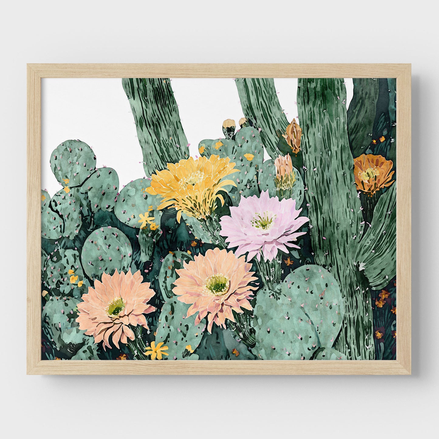 Cactus Bloom Watercolor Art Print