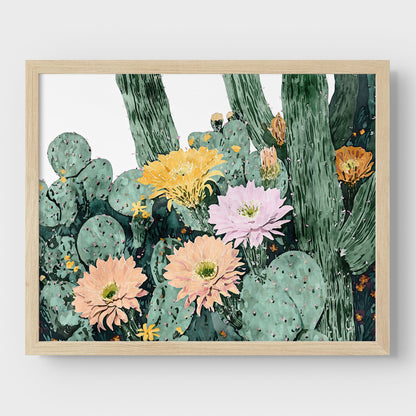 Cactus Bloom Watercolor Art Print