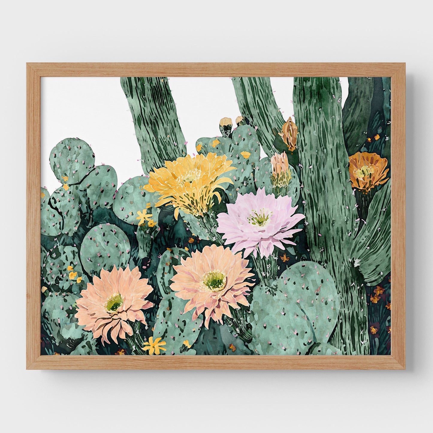 Cactus Bloom Watercolor Art Print