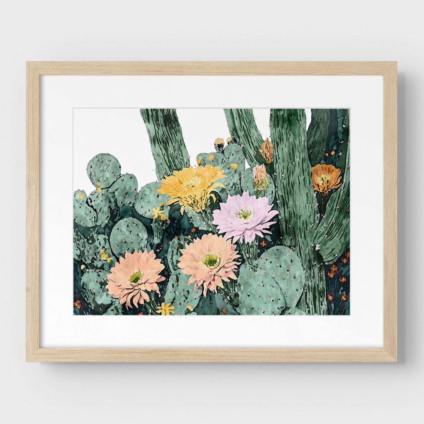 Cactus Bloom Watercolor Art Print