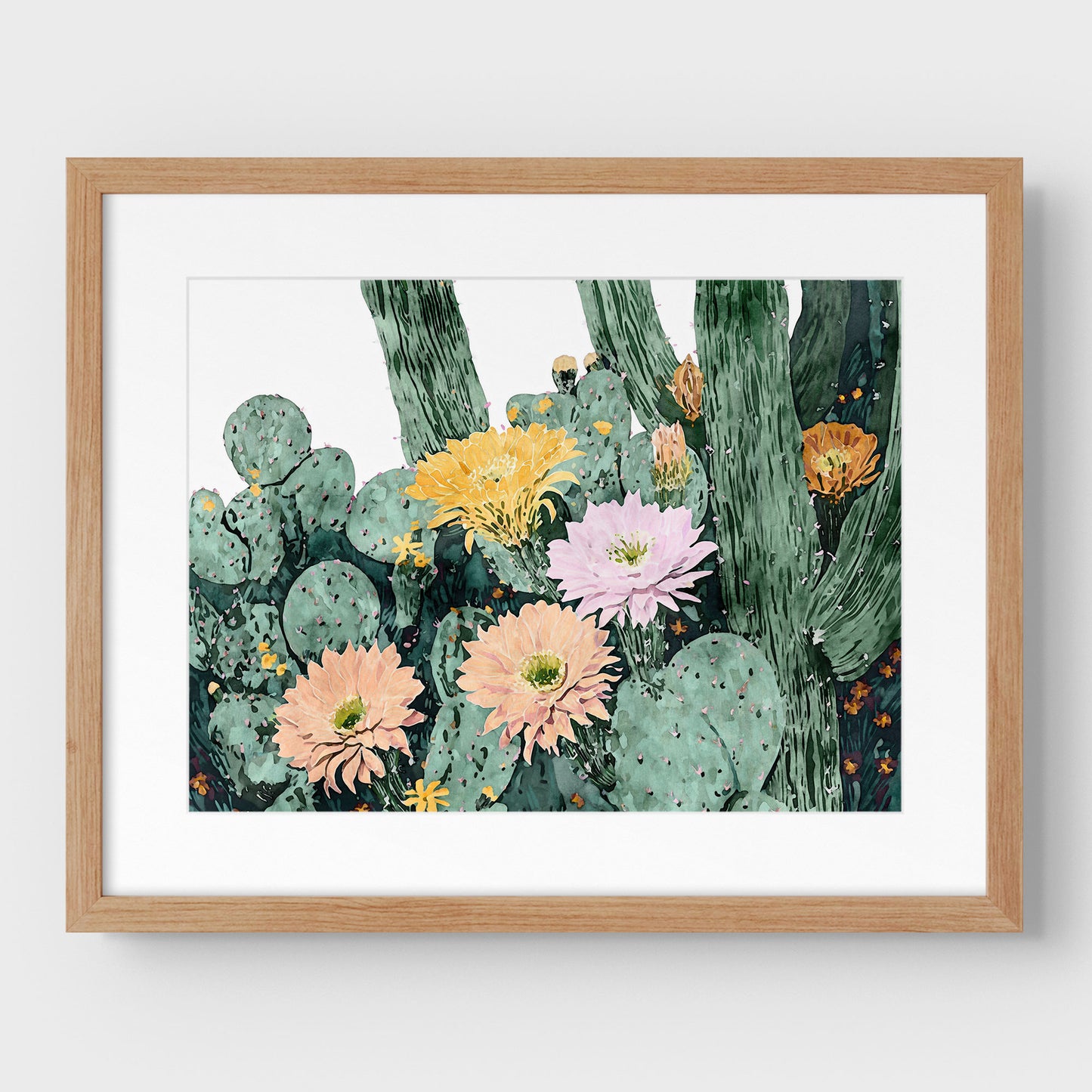 Cactus Bloom Watercolor Art Print