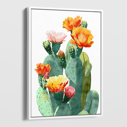 Southwest Flowering Cactus Watercolor Art Print