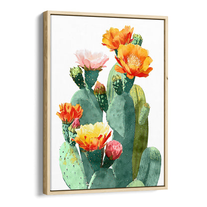 Southwest Flowering Cactus Watercolor Art Print