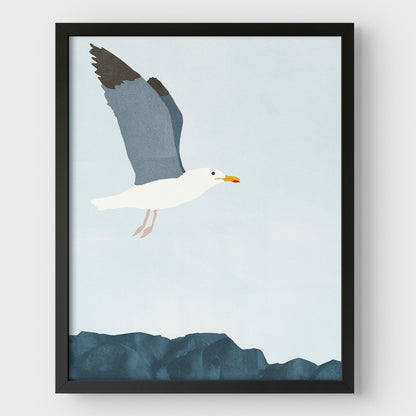 Seagull in Flight Print