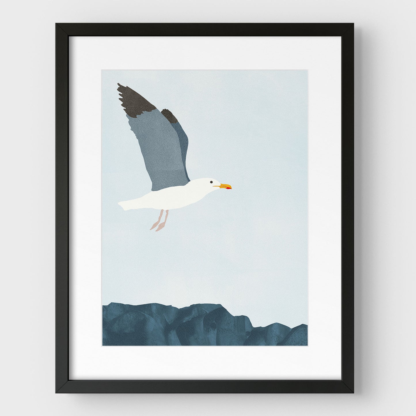 Seagull in Flight Print