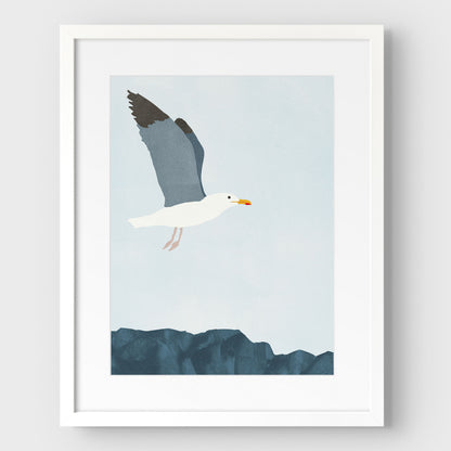 Seagull in Flight Print