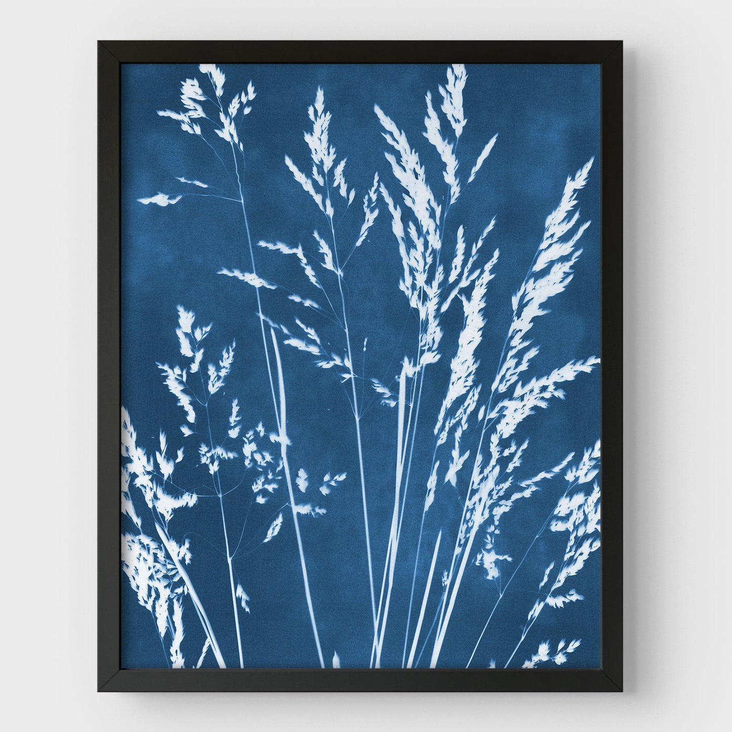 Wild Grasses Cyanotype - Vertical Print