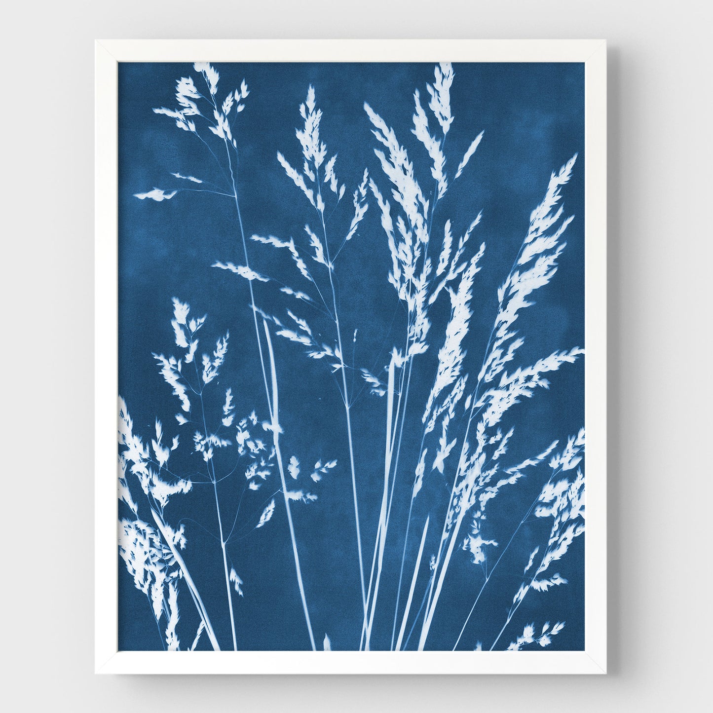 Wild Grasses Cyanotype - Vertical Print