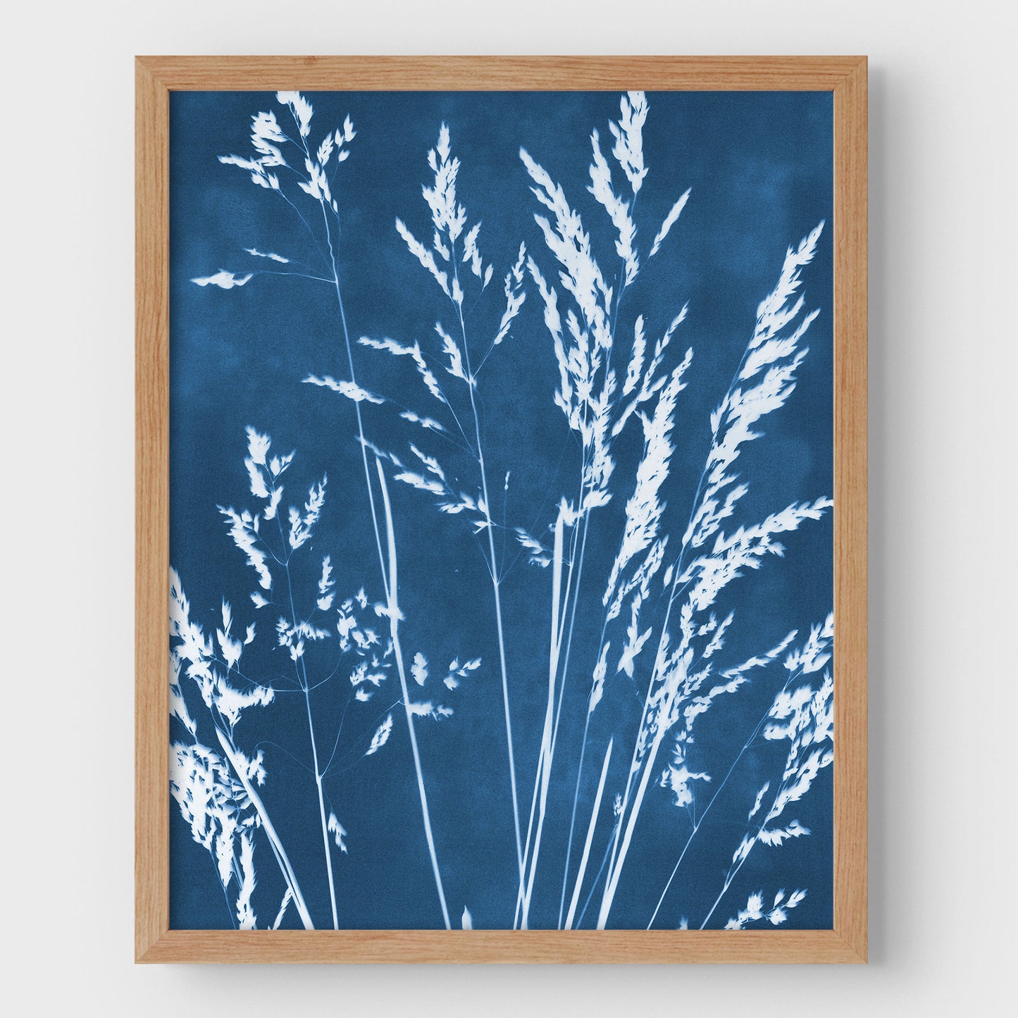Wild Grasses Cyanotype - Vertical Print