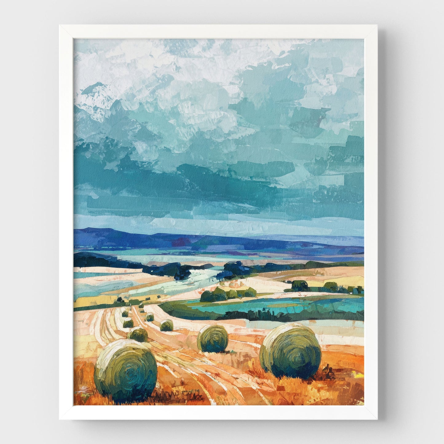 Stormy Farmland Art Print