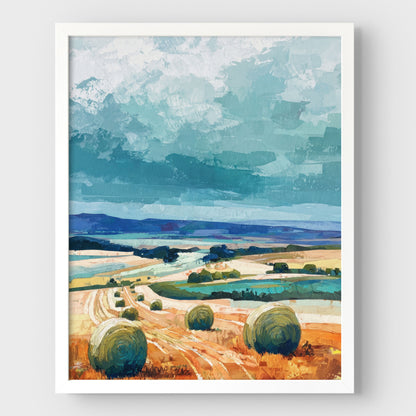 Stormy Farmland Art Print