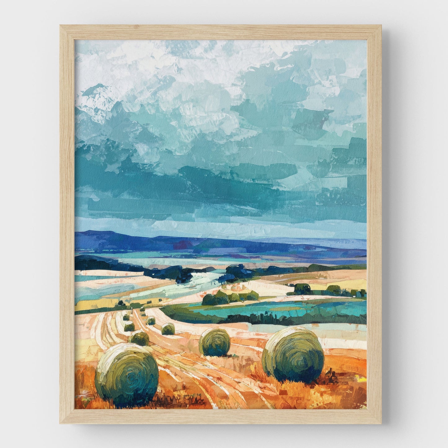 Stormy Farmland Art Print