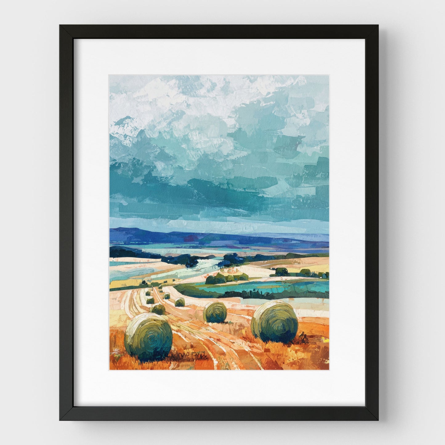 Stormy Farmland Art Print