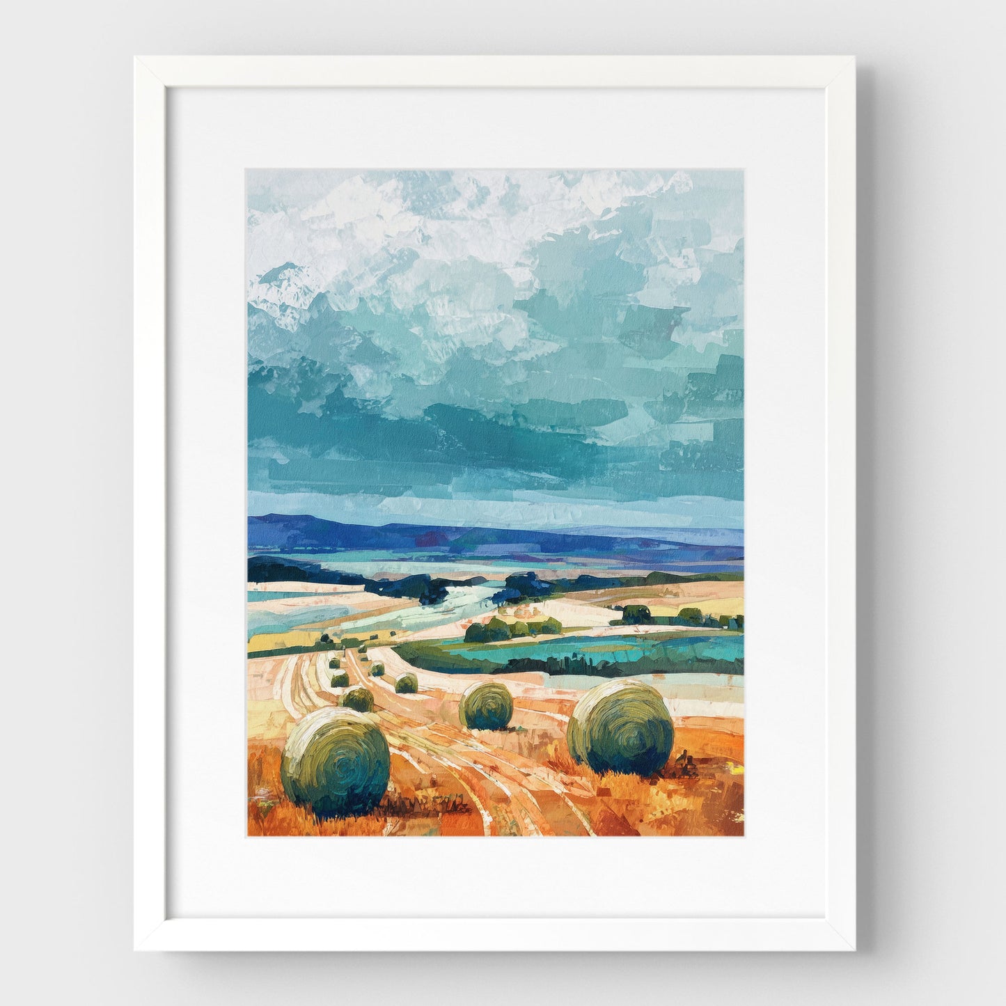 Stormy Farmland Art Print