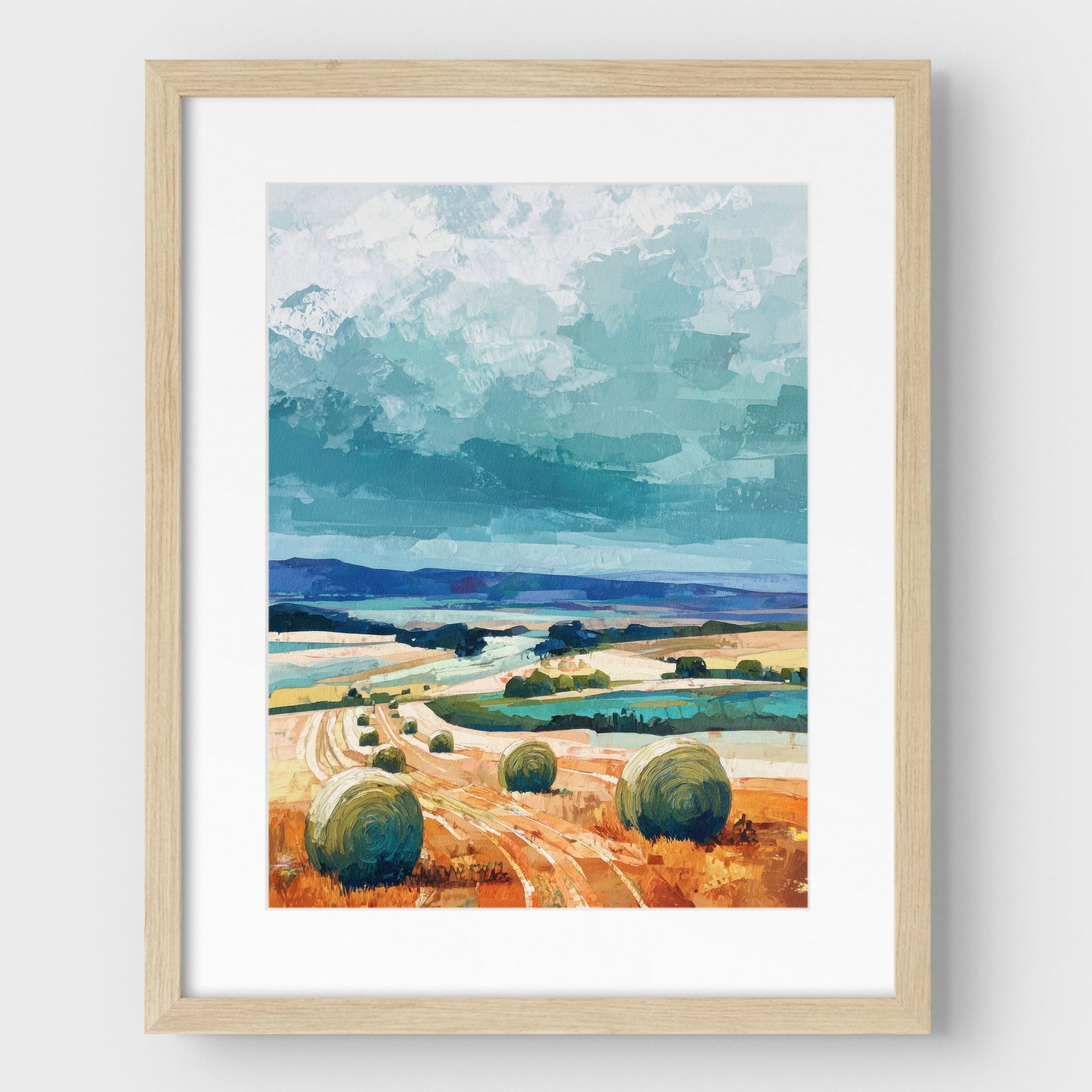 Stormy Farmland Art Print