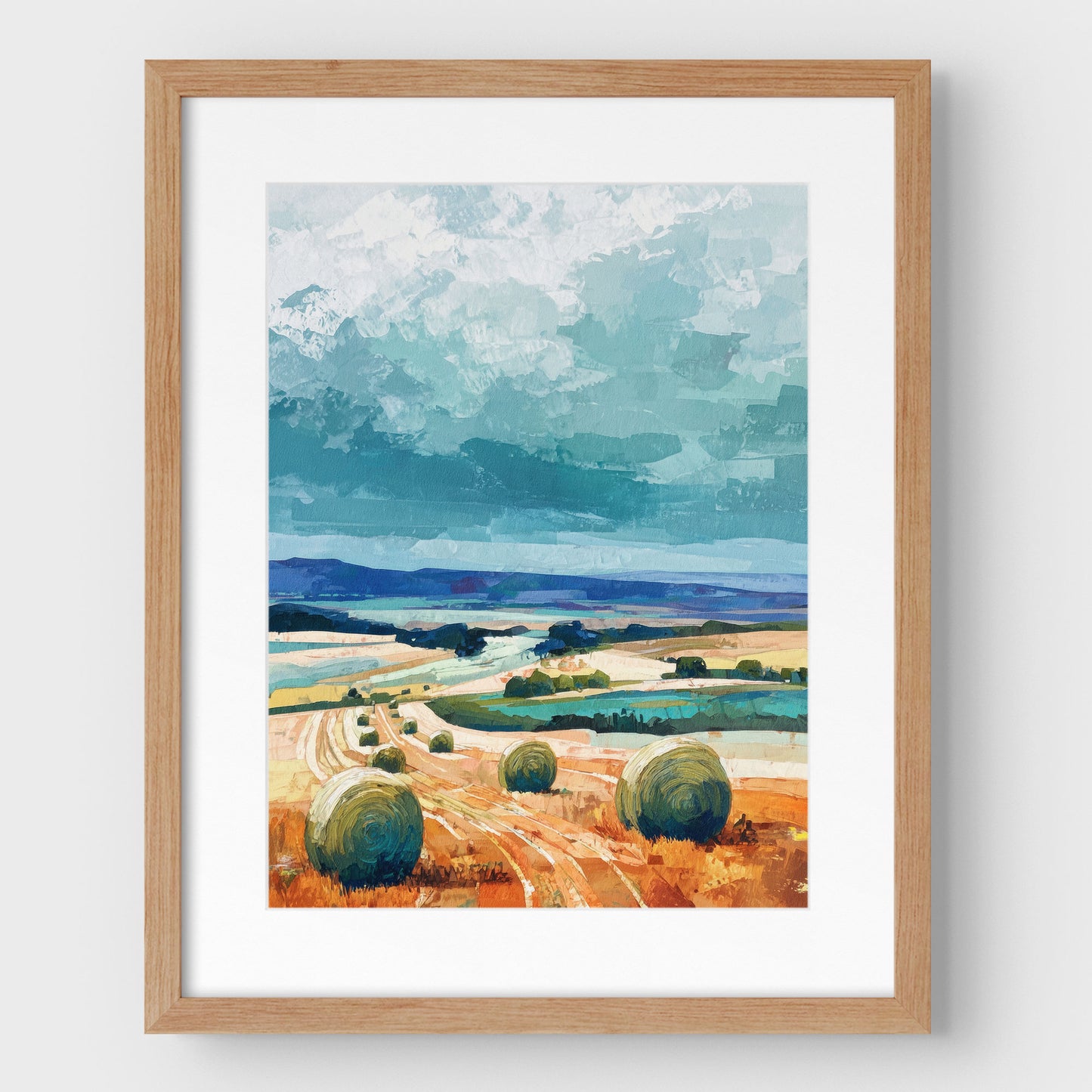 Stormy Farmland Art Print