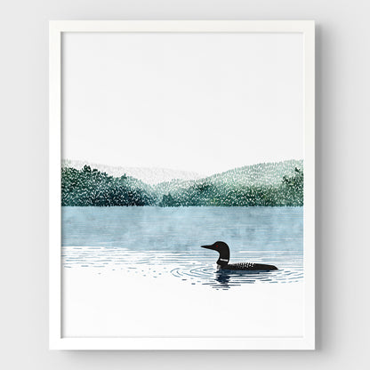Common Loon Minimalist Art Print