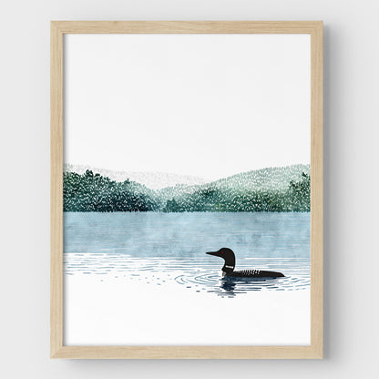 Common Loon Minimalist Art Print