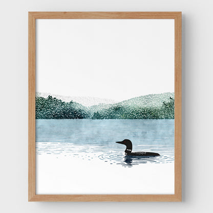 Common Loon Minimalist Art Print