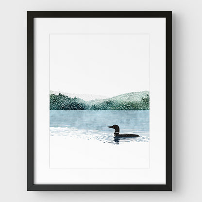 Common Loon Minimalist Art Print