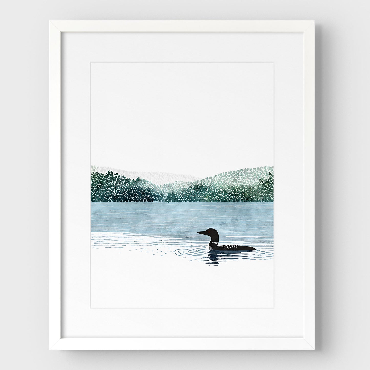 Common Loon Minimalist Art Print