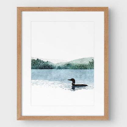 Common Loon Minimalist Art Print