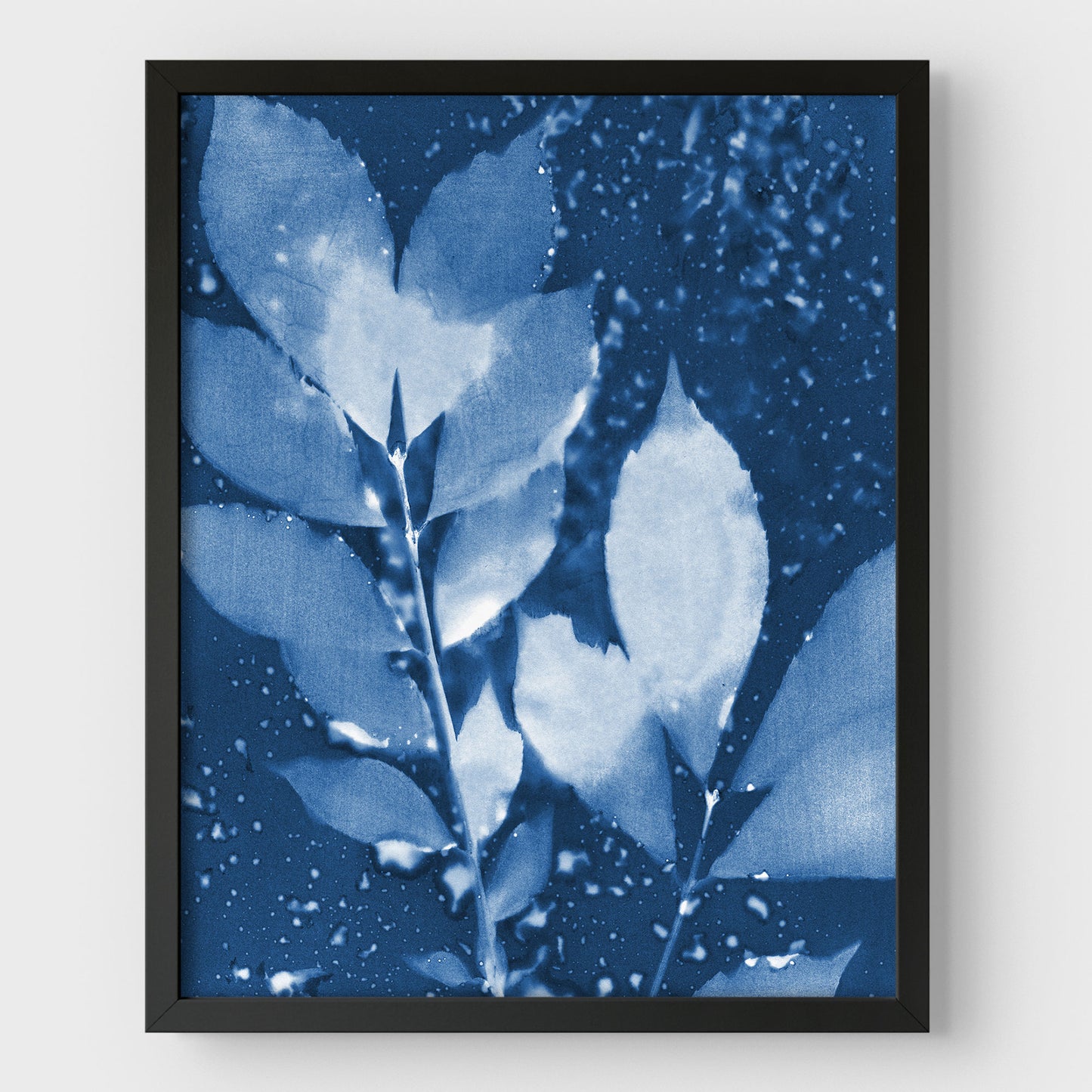 Moody Leaves Cyanotype Print