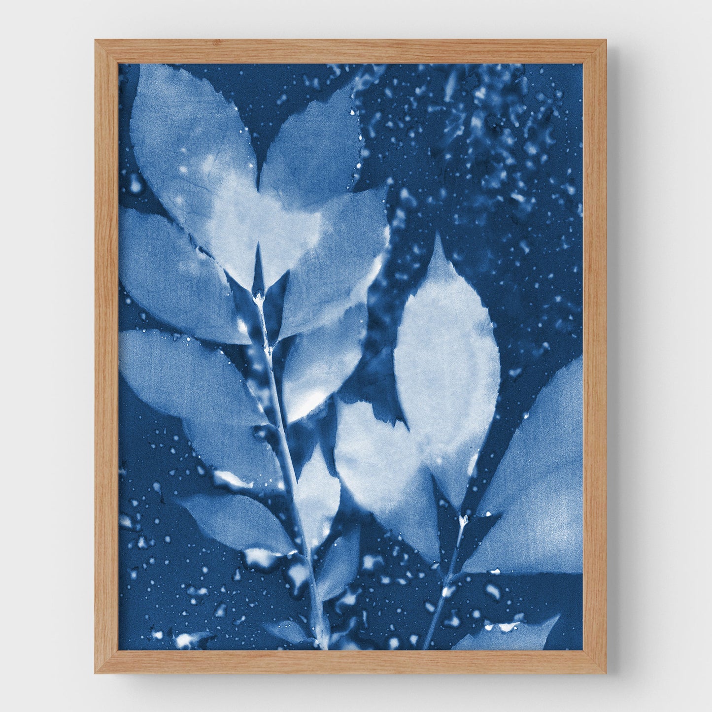 Moody Leaves Cyanotype Print