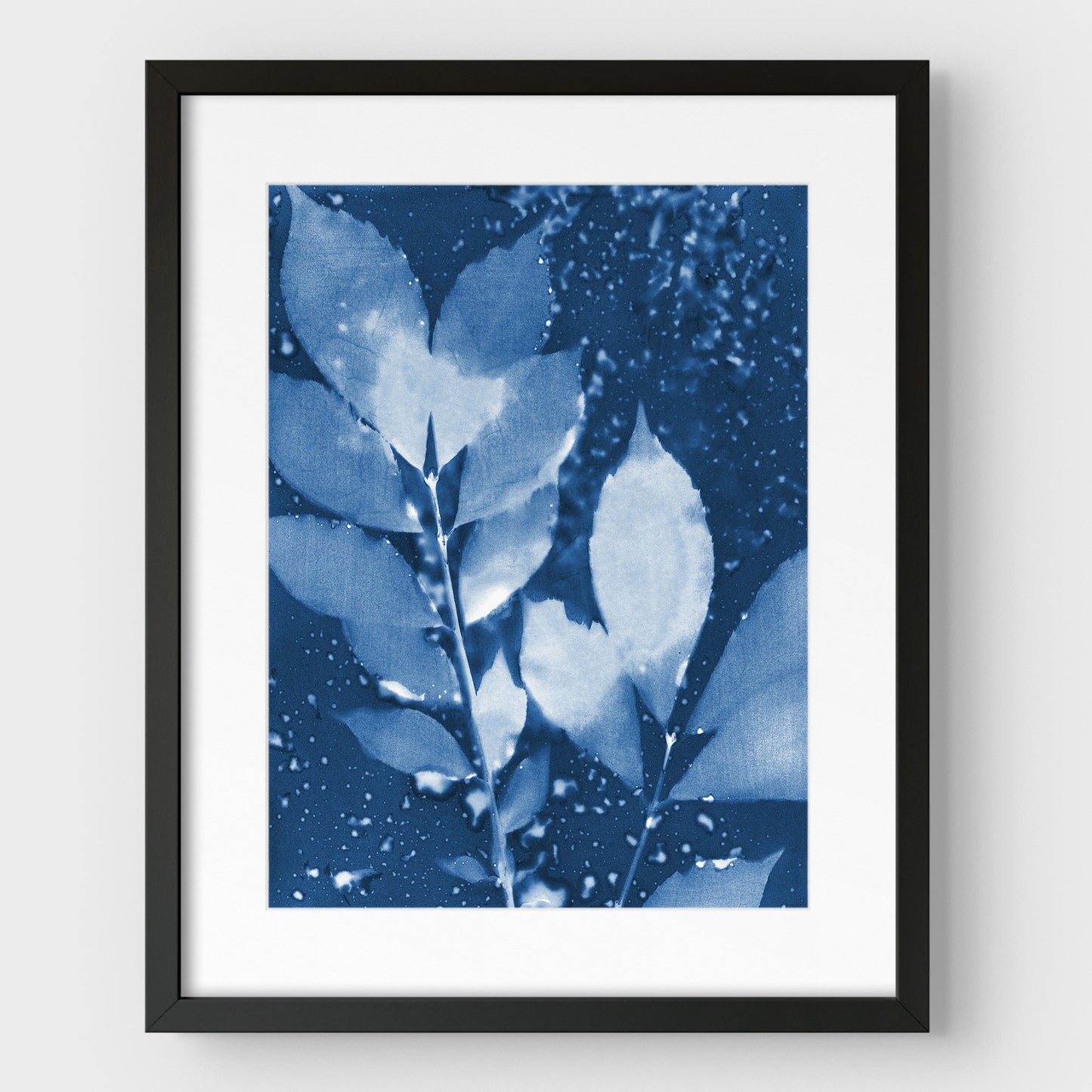 Moody Leaves Cyanotype Print