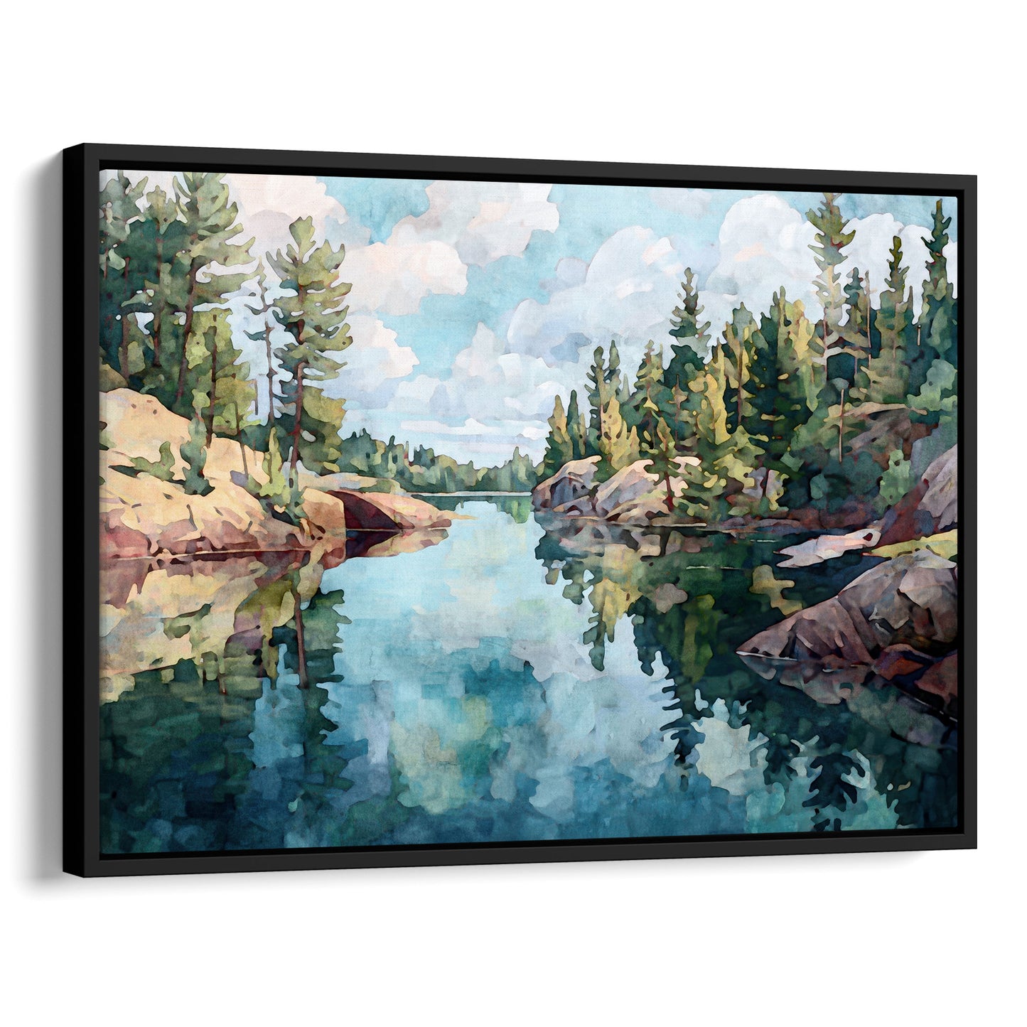 Northern Minnesota Lake Watercolor Print