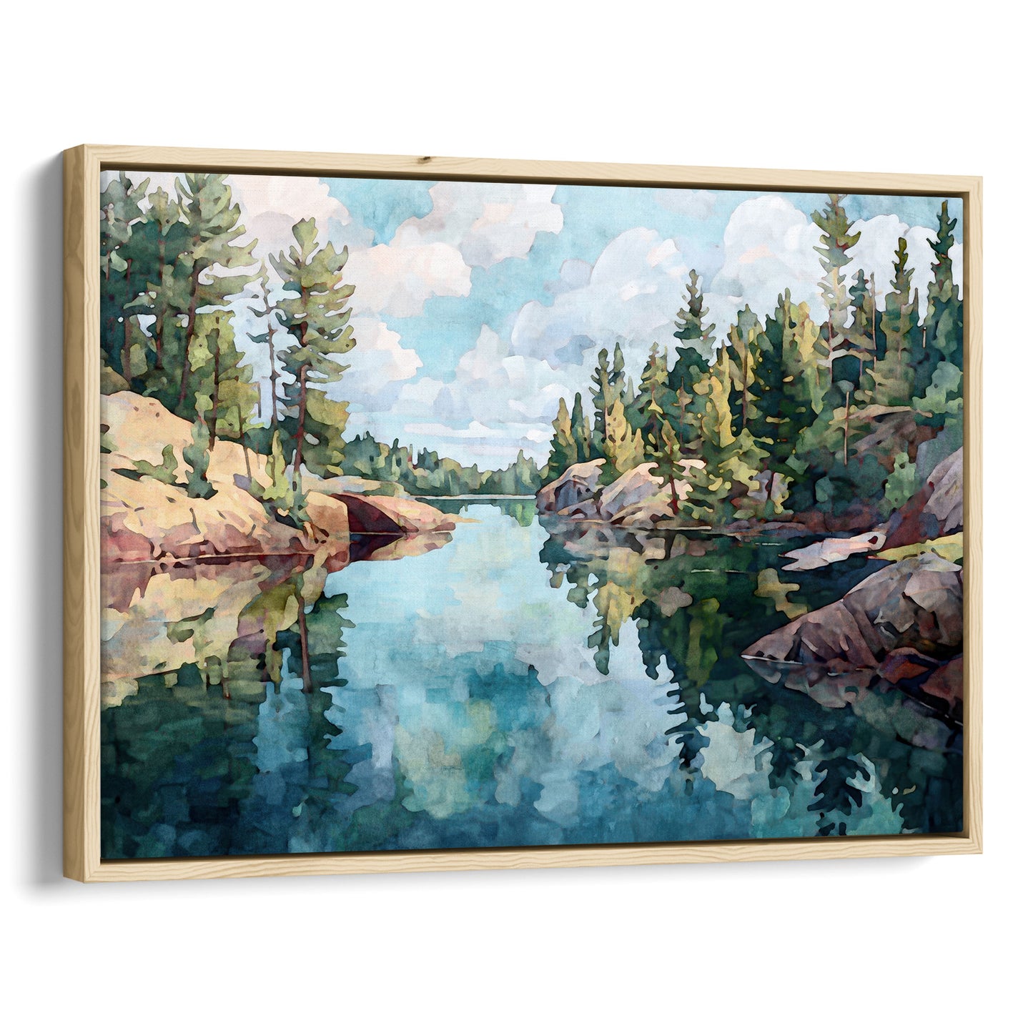 Northern Minnesota Lake Watercolor Print