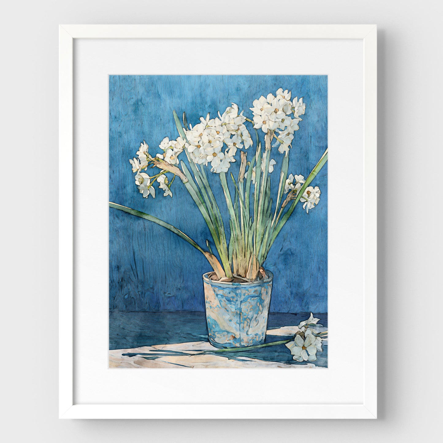 Paperwhite Narcissus Watercolor Print