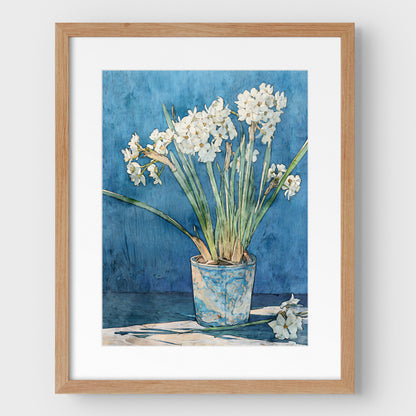 Paperwhite Narcissus Watercolor Print