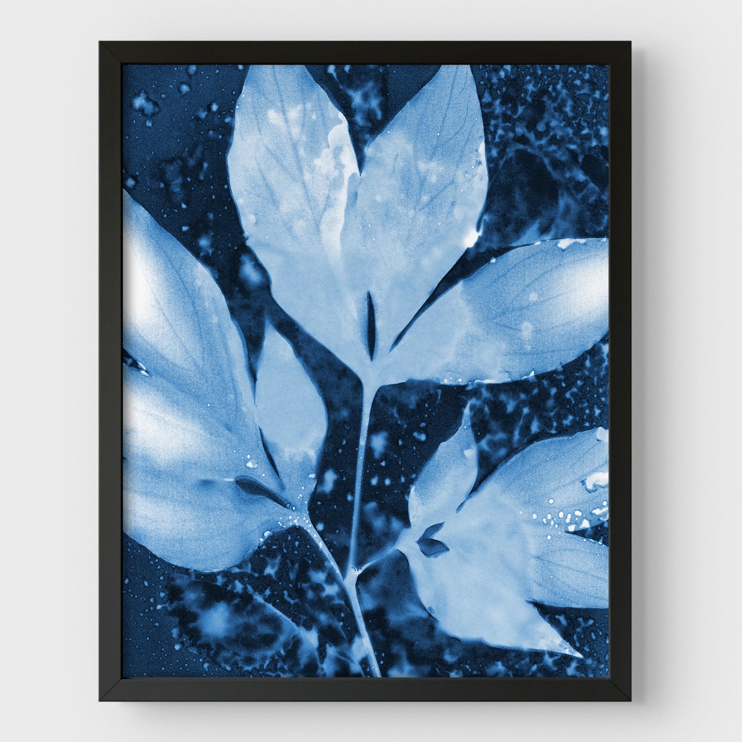 Peony Leaves Cyanotype Print