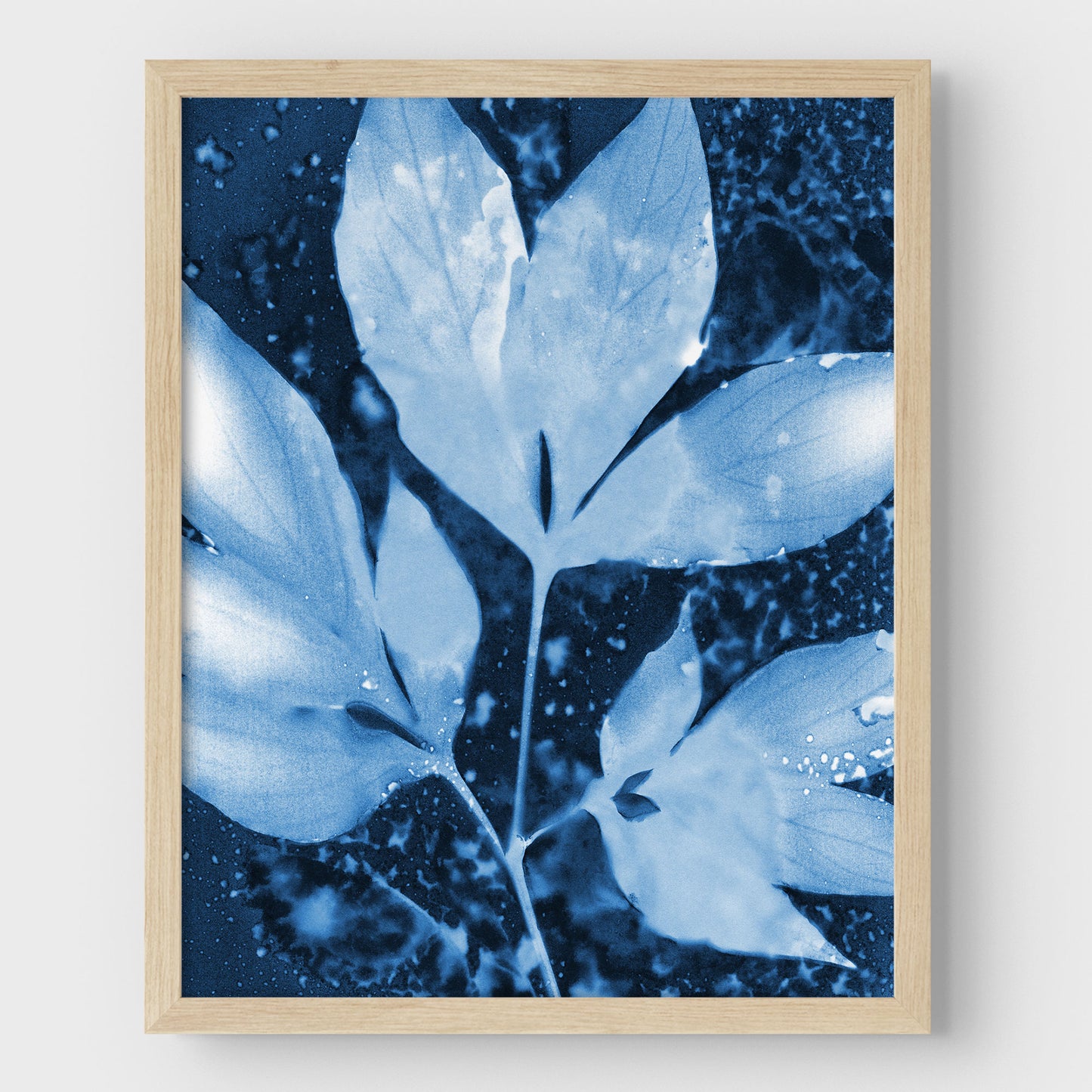 Peony Leaves Cyanotype Print