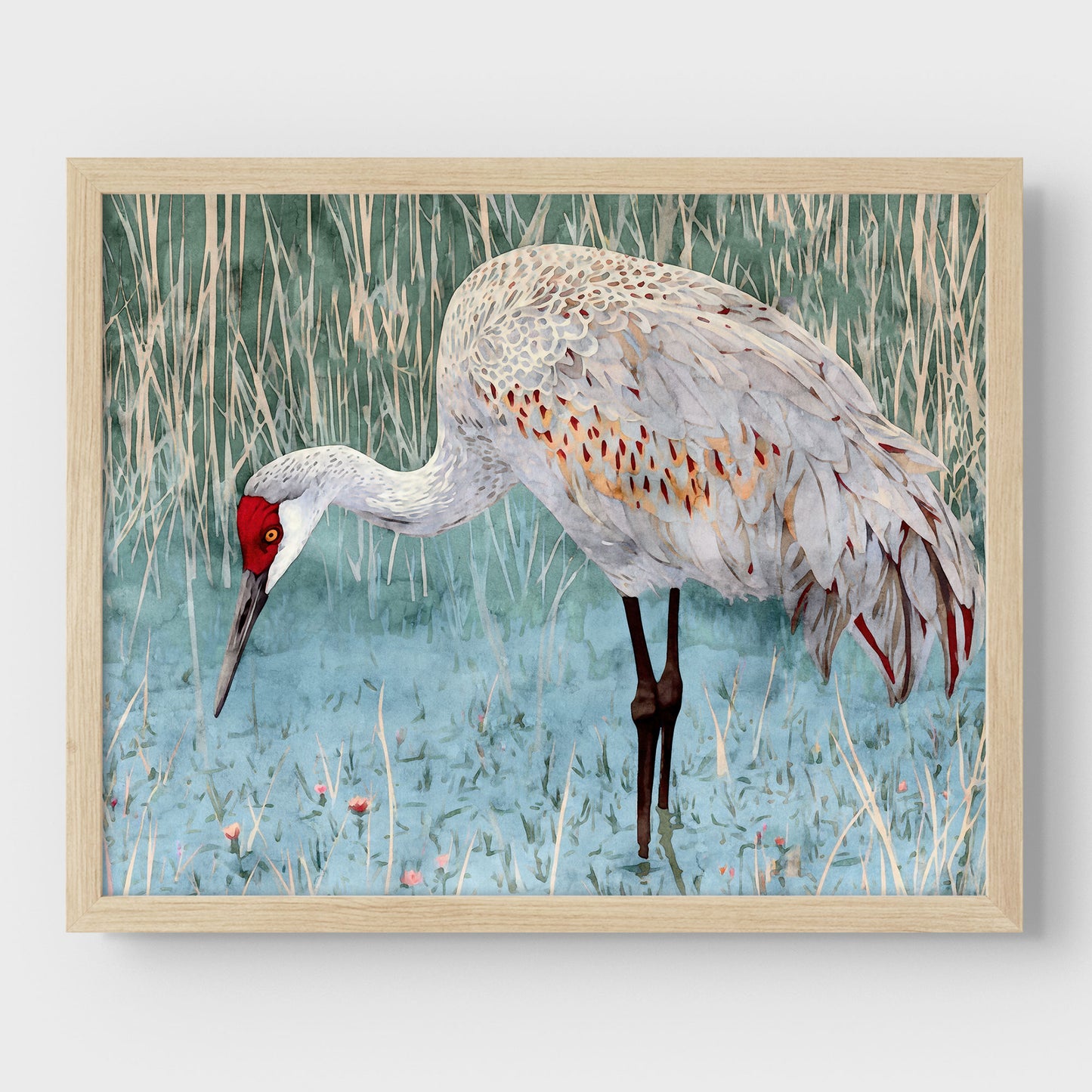 Sandhill Crane Watercolor Print