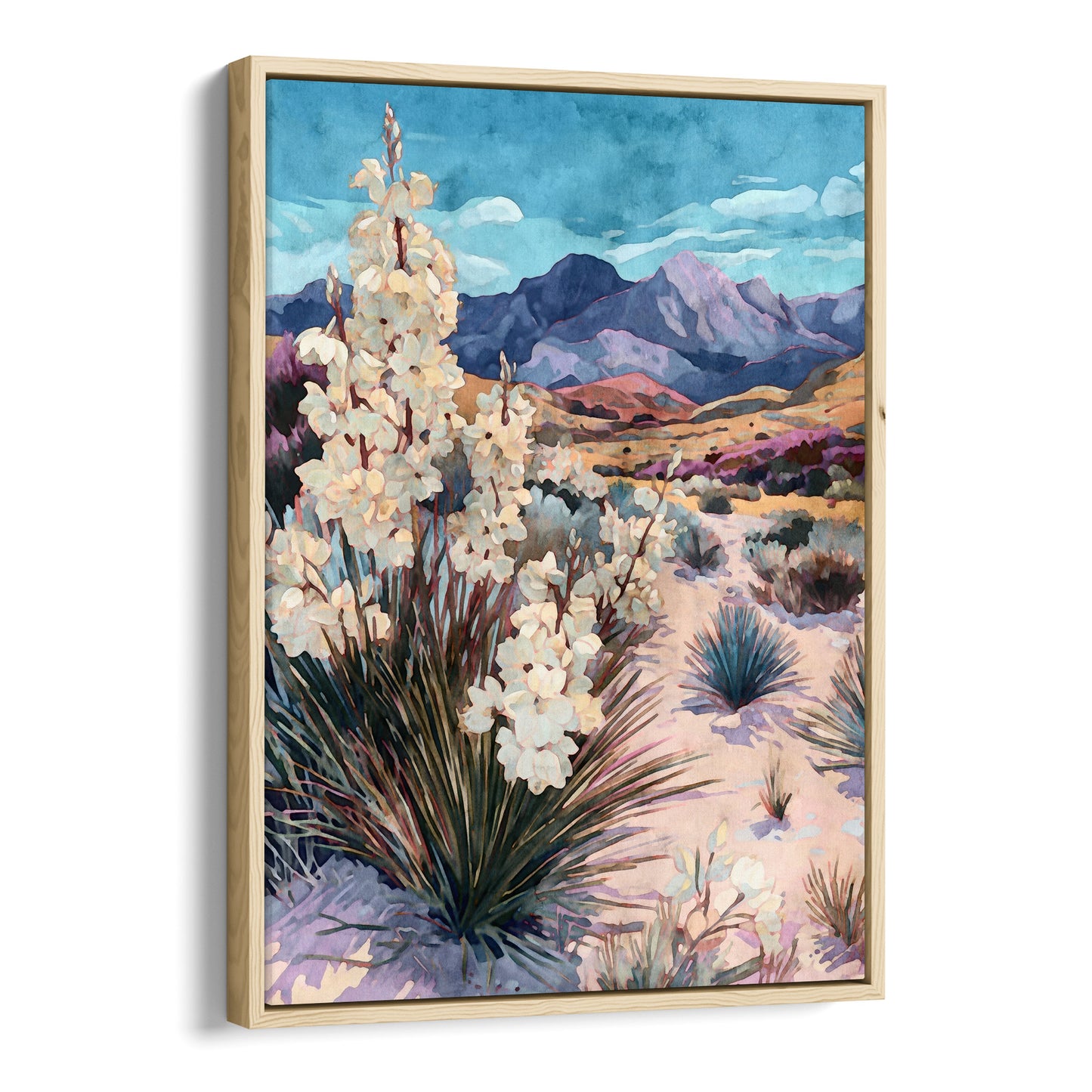 Southwest Yucca Landscape Watercolor Print