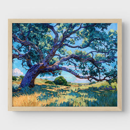 Texas Live Oak Tree Art Print