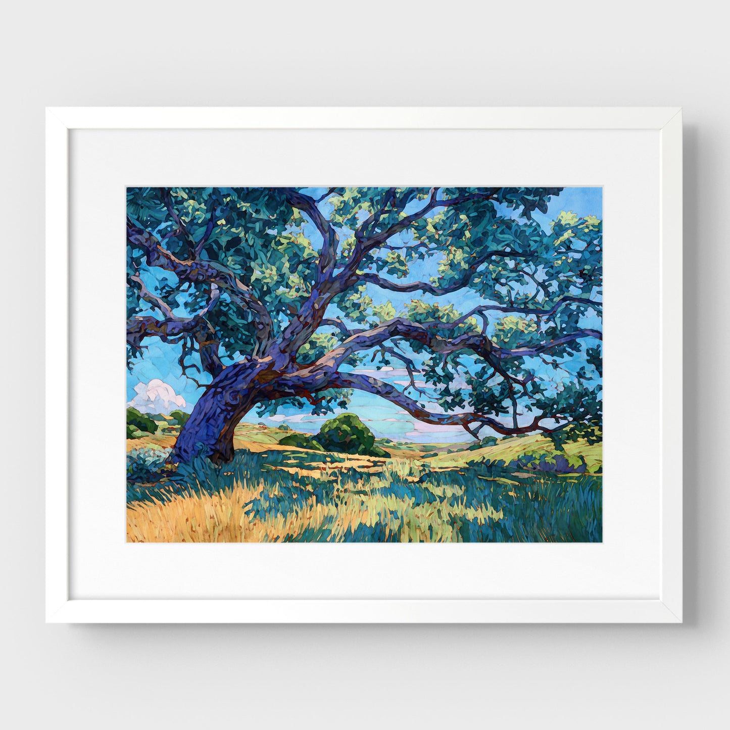 Texas Live Oak Tree Art Print