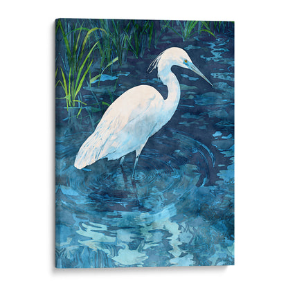 Snowy Egret Watercolor Print
