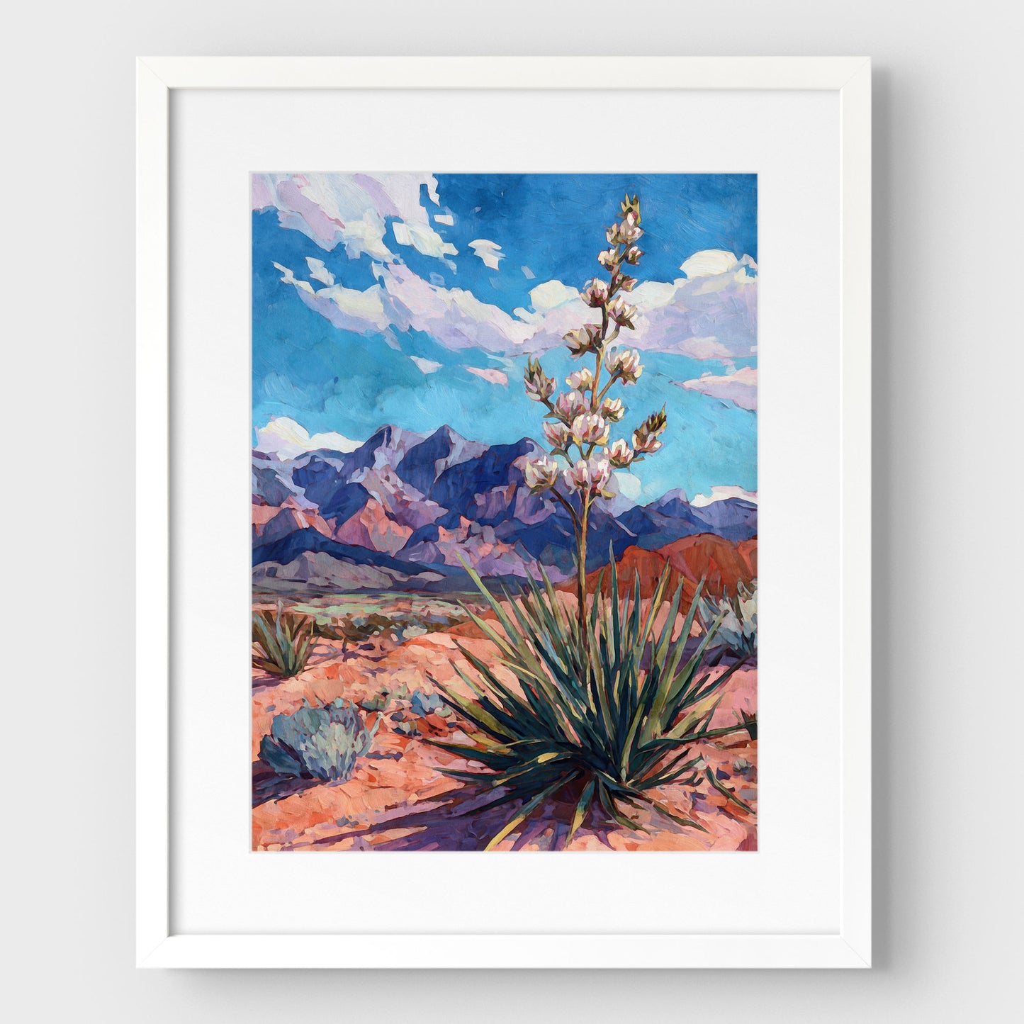 Yucca Desert Bloom Art Print